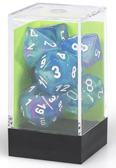 Chessex Dice: 7 Set Polyhedral Festive Waterlily White CHX27546